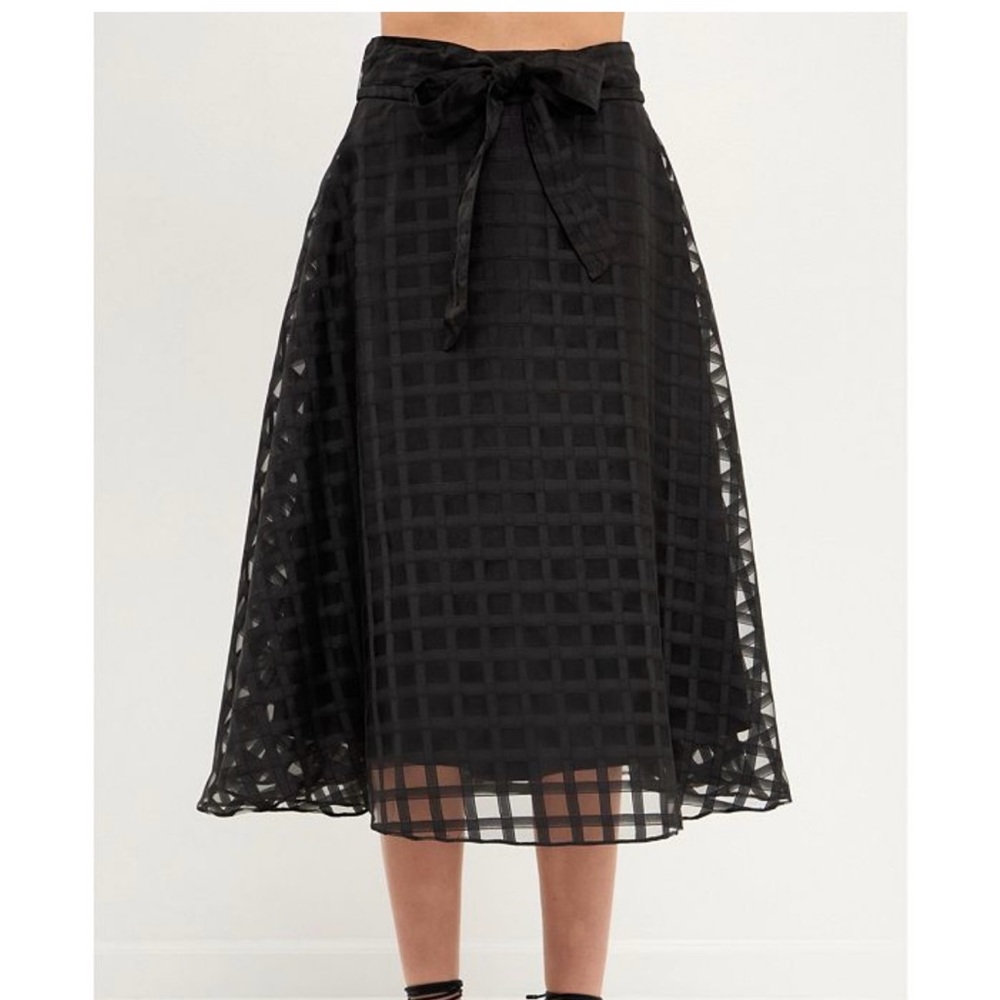 English Factory midi skirt with belt